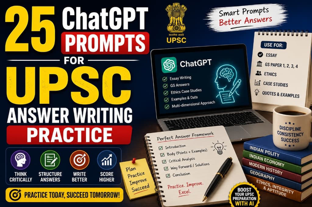 25 ChatGPT Prompts for UPSC Answer Writing Practice