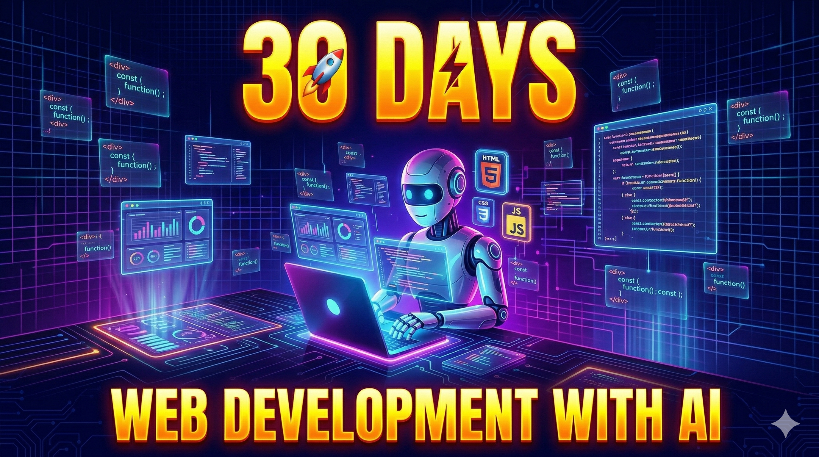 30 Days Web Development with AI course thumbnail