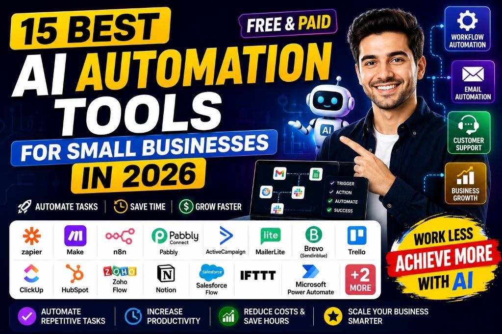 15 Best AI Automation Tools for Small Businesses in 2026 (Free & Paid)