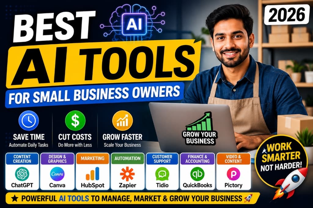 Best AI Tools for Small Business Owners in 2026: Save Time, Cut Costs & Grow