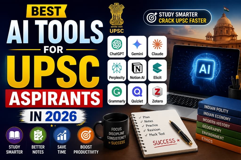 Best AI Tools for UPSC Aspirants in 2026 (Study Smarter)