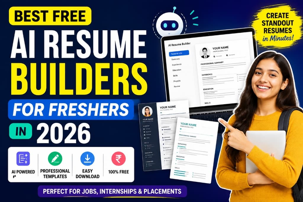 5 Best Free AI Resume Builders for Freshers in 2026