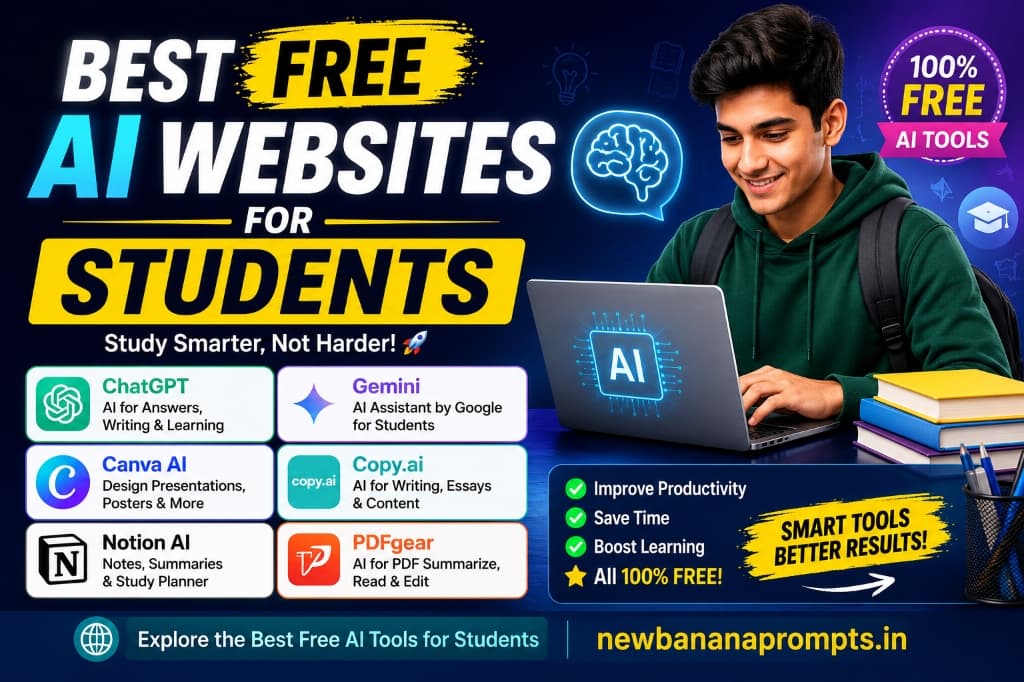 Best Free AI Websites for Students in 2026 (Boost Productivity & Save Time)