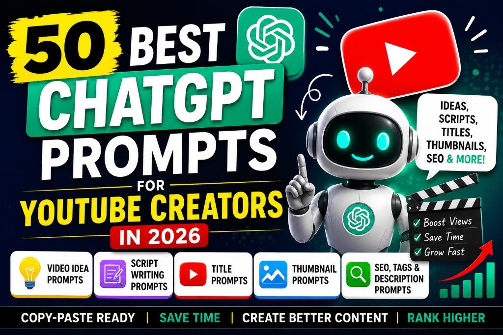 50 Best ChatGPT Prompts for YouTube Creators in 2026