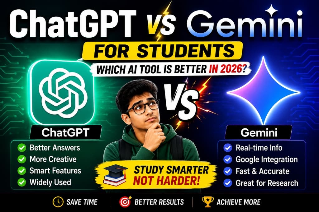 ChatGPT vs Gemini for Students: Which AI Tool is Better in 2026?