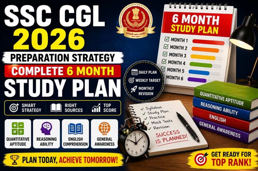 SSC CGL 2026 Preparation Strategy: Complete 6 Month Study Plan