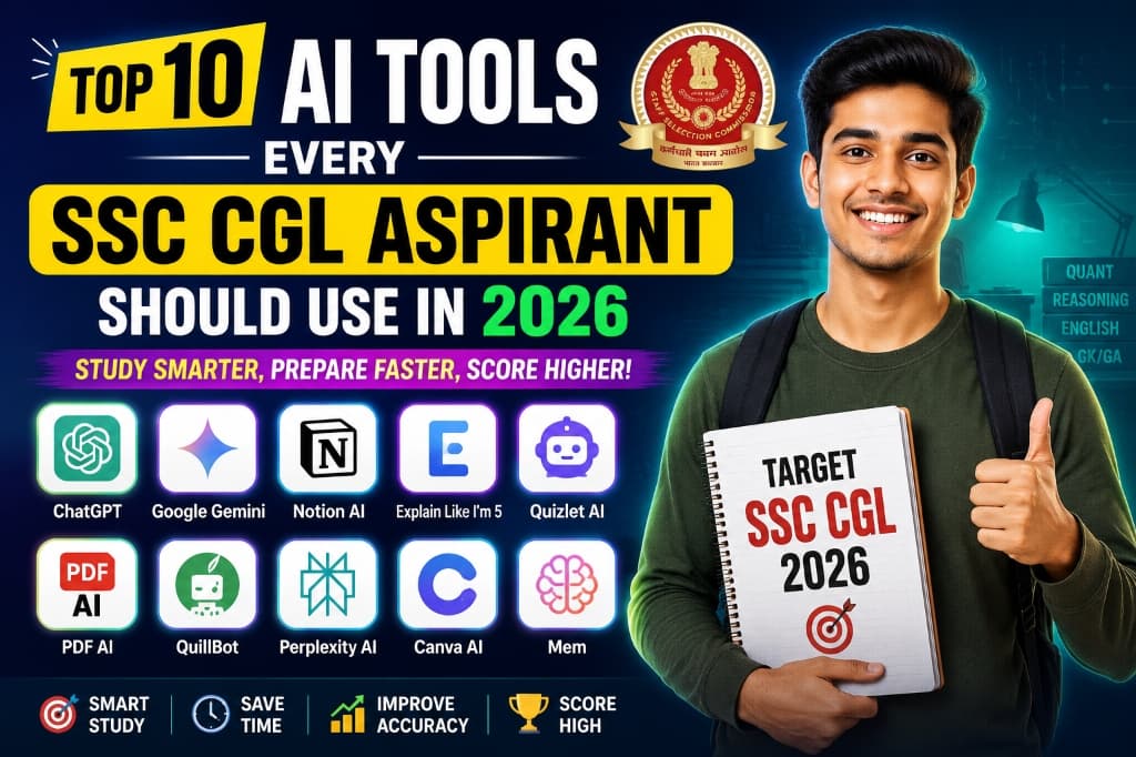 Top 10 AI Tools Every SSC CGL Aspirant Should Use in 2026